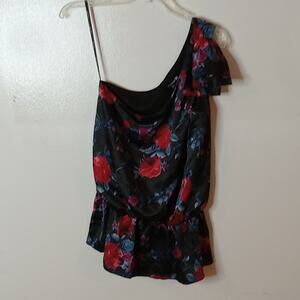 Forever 21 one sleeve floral size Medium  blouse.